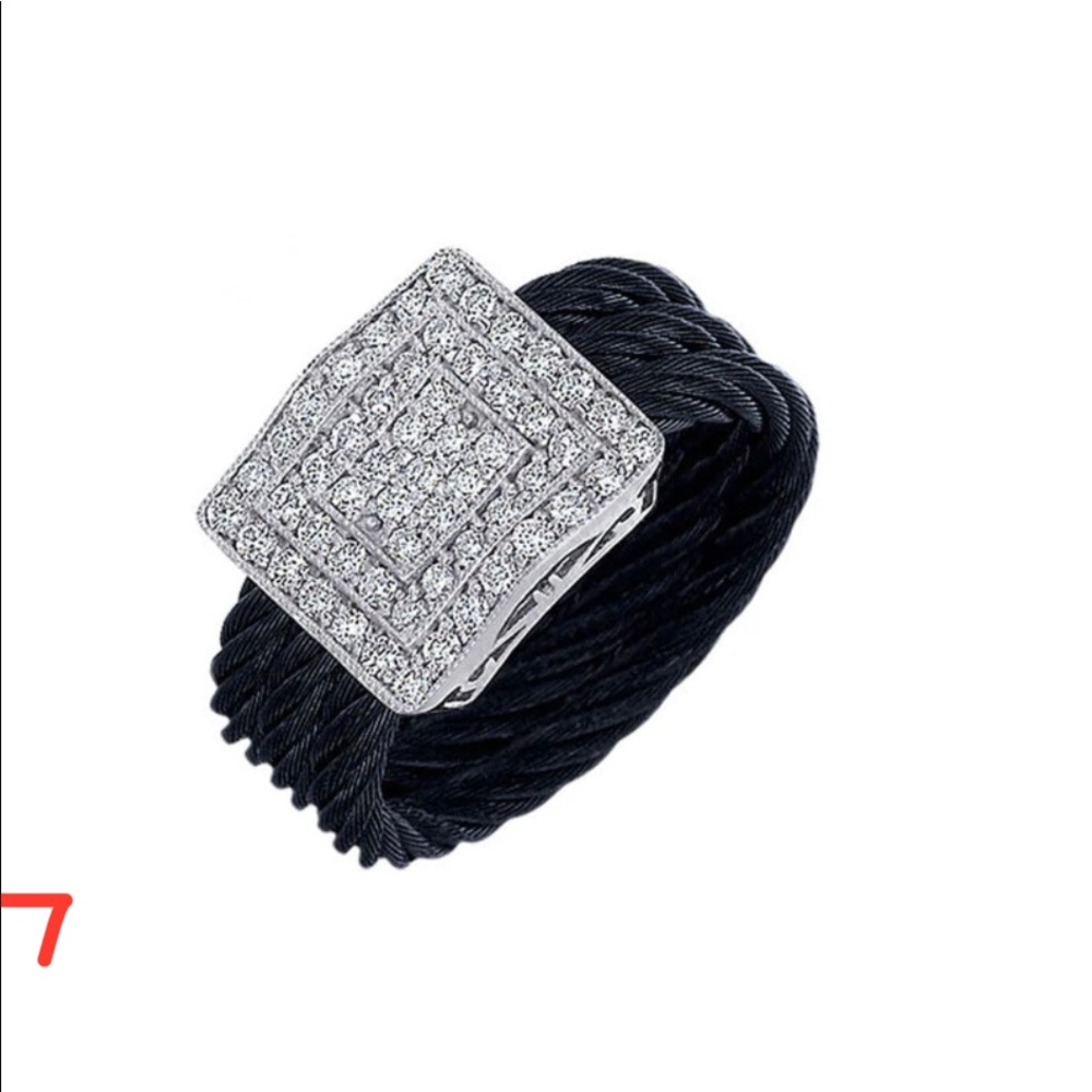 ALOR Noir 18K White Gold Black Stainless Steel Diamond.